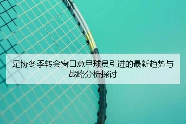 足协冬季转会窗口意甲球员引进的最新趋势与战略分析探讨